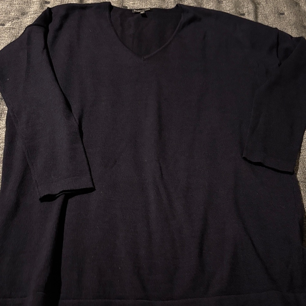 Navy tunic sweater, size small